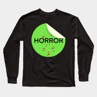 Horror VHS Sticker Long Sleeve T-Shirt